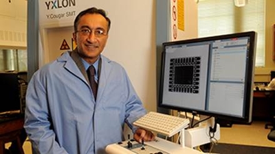 Pradeep Lall is shown in his lab.
