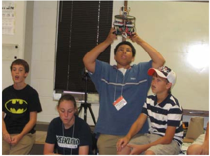 Students designing robots at Engineering Summer Camp