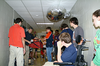 Students listening to wireless concepts in robotics