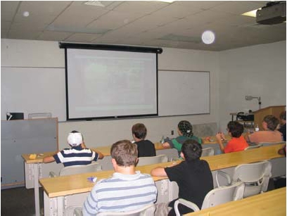 Students listening to Wireless lectures
