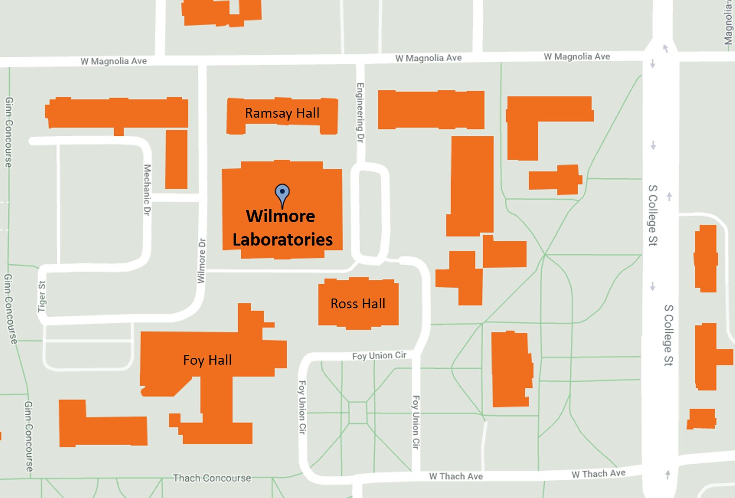 Map to Wilmore Labs
