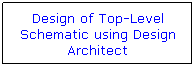 Flowchart: Process: Design of Top-Level Schematic using Design Architect
