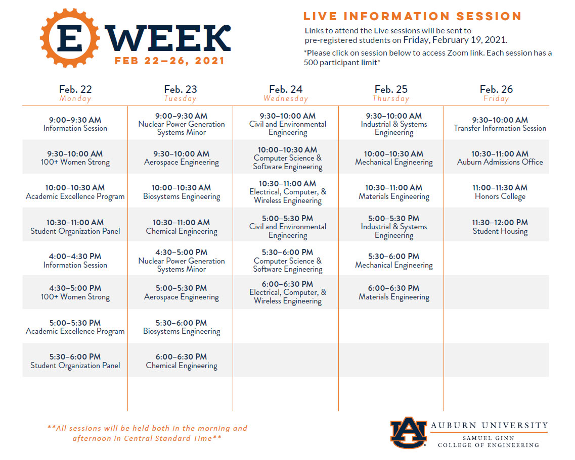 eweek schedule