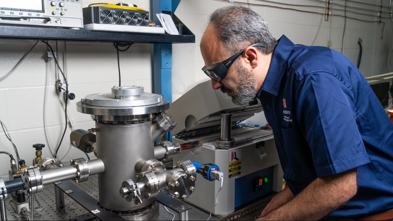 Two people in a lab