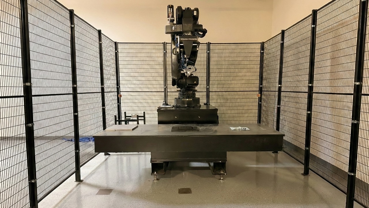 The CF3D Enterprise Cell recently installed at the Auburn University Applied Research Institute in Huntsville. The high-performance, industrial-grade 3D printing system from Continuous Composites is the only one of its kind operating in Alabama.
