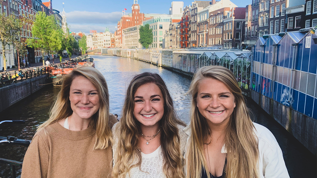 Morgan Price (Center) in Amsterdam