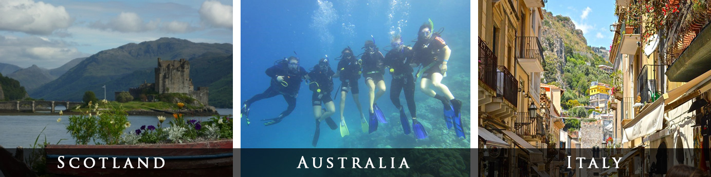 Scotland, Australia, Italy