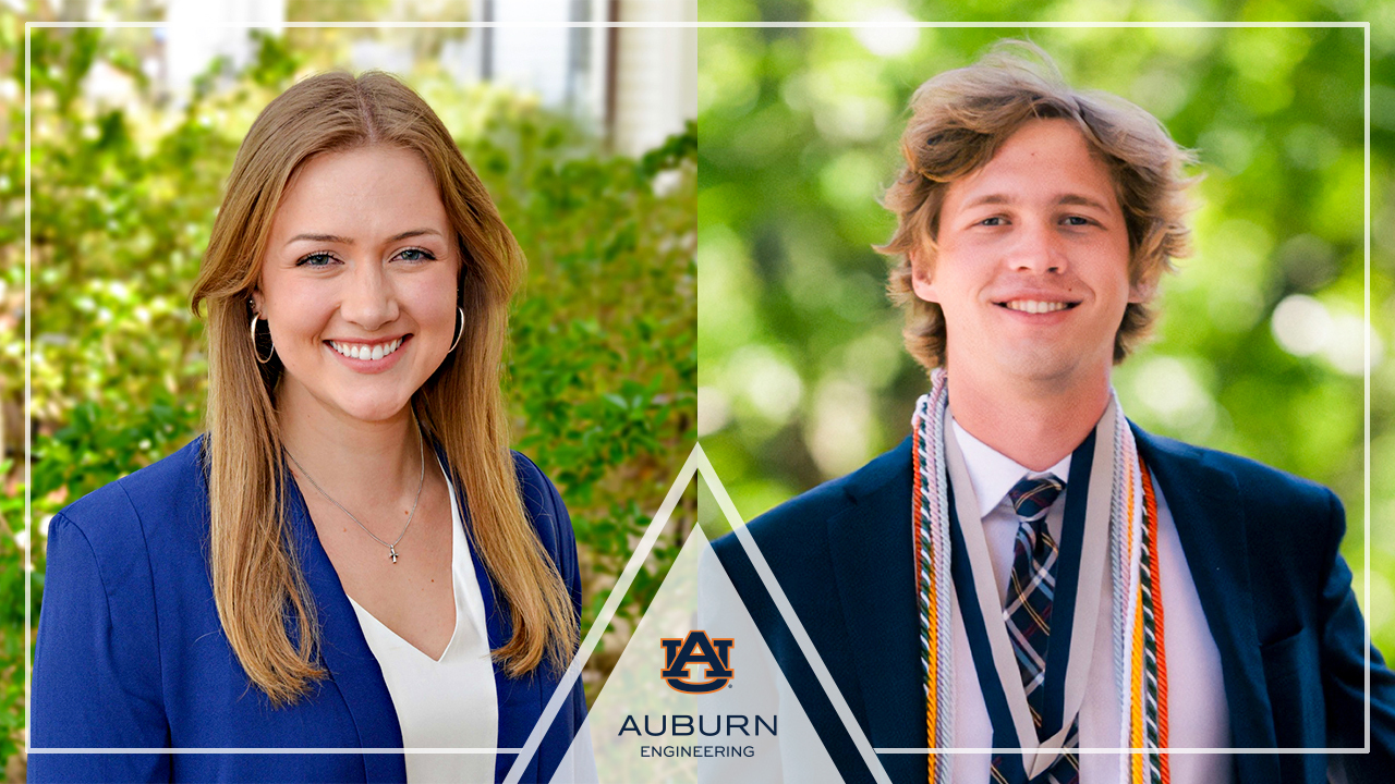 Senior Anya McDaniel, left, is working toward a chemical engineering degree with specialization in biomedical engineering, while Collins Keith graduated in May with a chemical engineering degree with specialization in biomedical engineering.