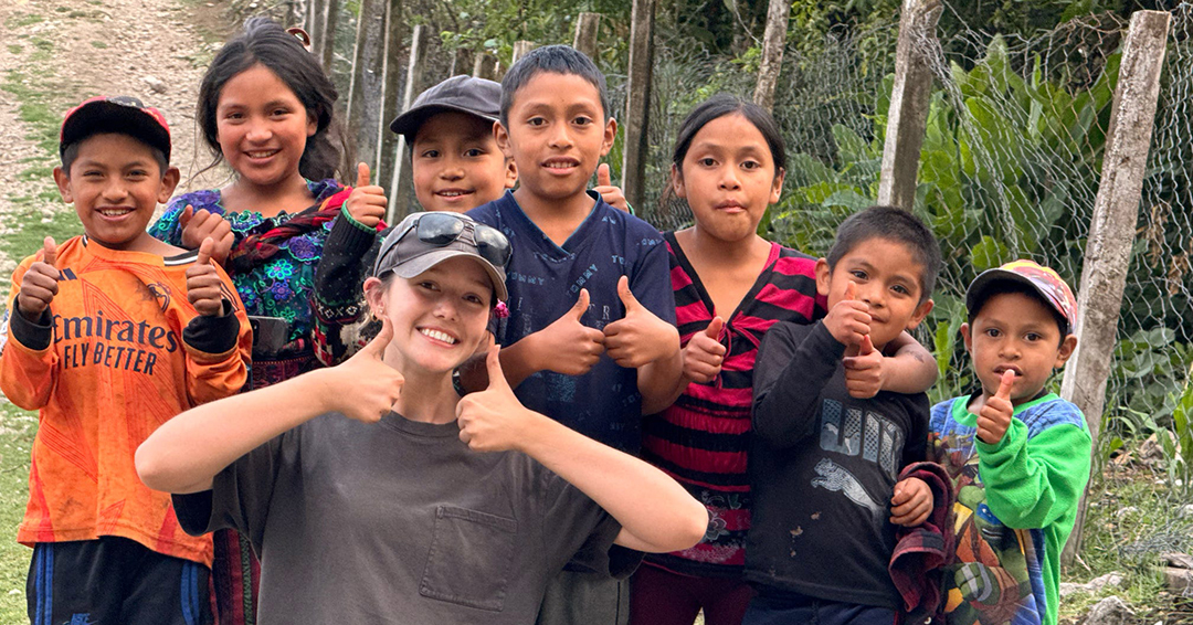 Sophie Bivins, a junior in chemical engineering, and 12 other students in Auburn's Engineers Without Borders chapter completed a clean water distribution system for villagers in Parramos Grande, Guatemala.