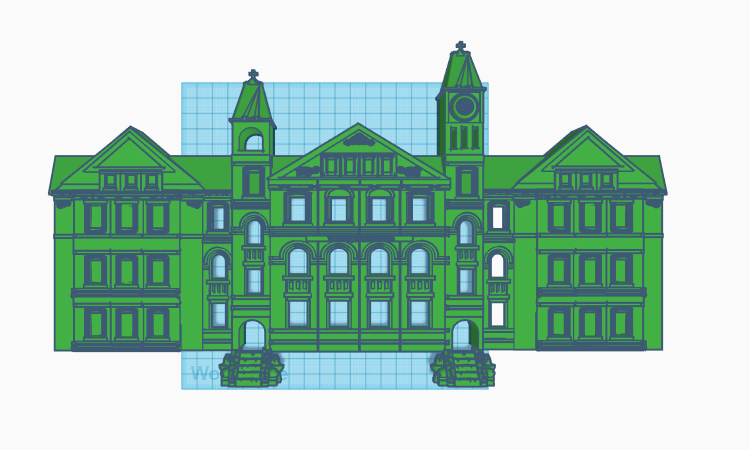 Nikfar and Brown also designed a 3D model of Samford Hall during the first round of competition.