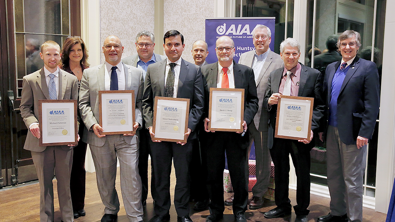 Front row, Left to right: Mike Patterson, Joe Majdalani, Imon Chakraborty, David Sharp, Roy Hartfield and Alan Lowrey. Second row: Lisa Mitchell, Todd May, Andrew Keys (AIAA GHS Vice-Chair) and Jeff Haars.