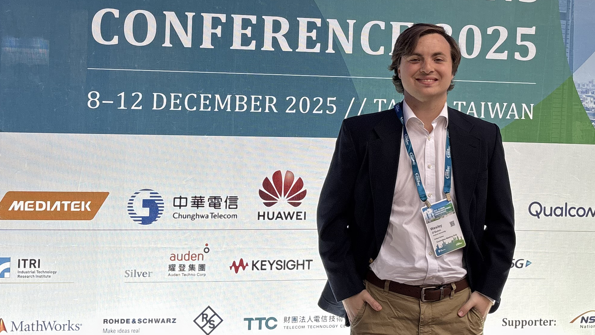 Wesley O'Quinn not only earned the international award while working full-time, but graduated in December and is now an assistant professor at the Samarkand International University of Technology in Uzbekistan.