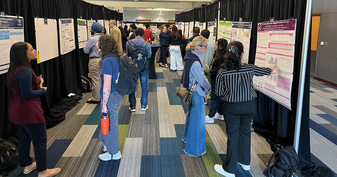The annual research symposium drew nearly 500 students and postdoctoral researchers, who presented their work before faculty and peers. 