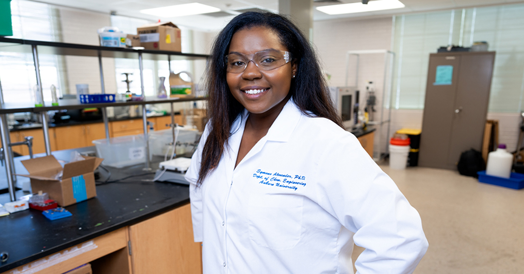 Symone Alexander plans to share her research ideas at the National Academy of Engineering China-America Frontiers of Engineering Symposium, including mixed waste feedstocks, including the recovery of cellulose from agricultural waste and the extraction and utilization of biopolymers from food waste.