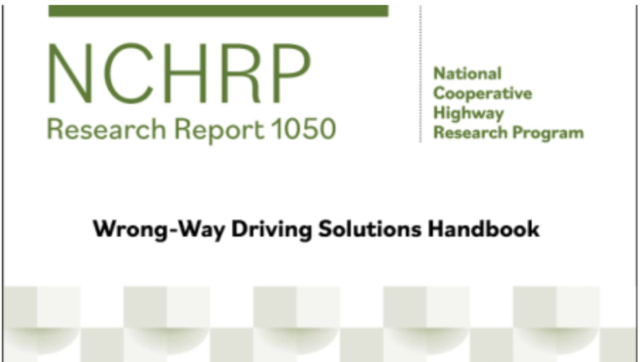 Cover of NCHRP Wrong-Way Driving Solutions Handbook.