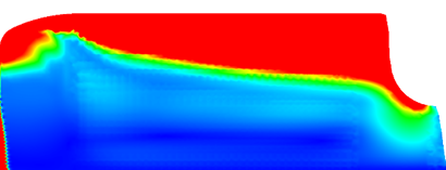 1st tangential mode fo acoustic pressure in a bidirectional vortex engine