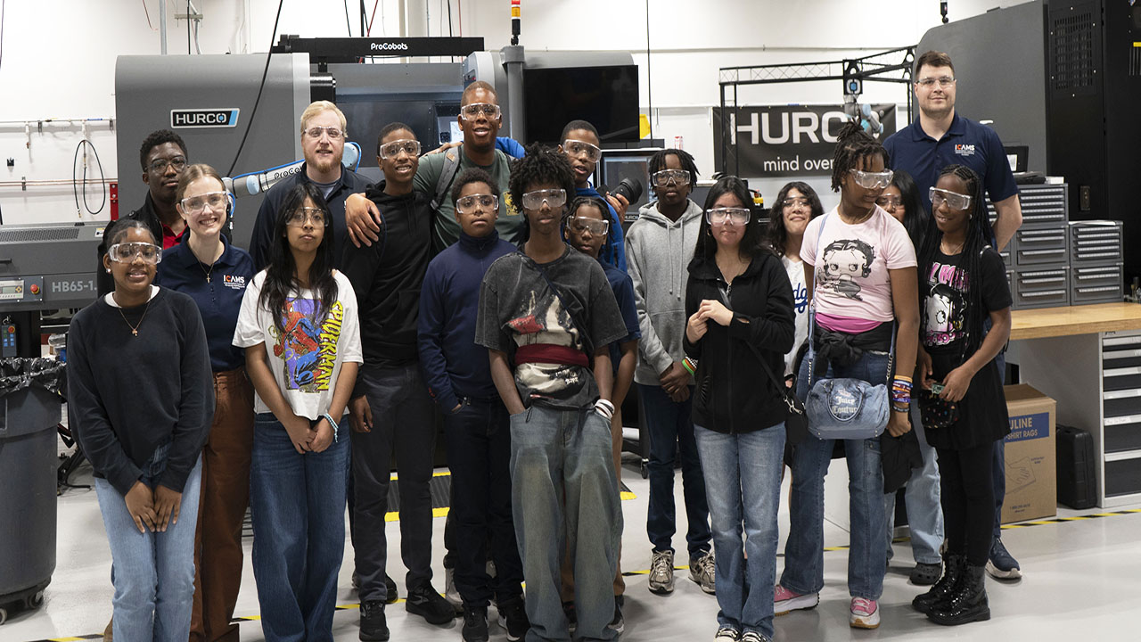 During their visit, the students toured Auburn’s Brown-Kopel Center, Charles E. Davis Aerospace Engineering Hall and the Interdisciplinary Center for Advanced Manufacturing Systems (ICAMS).