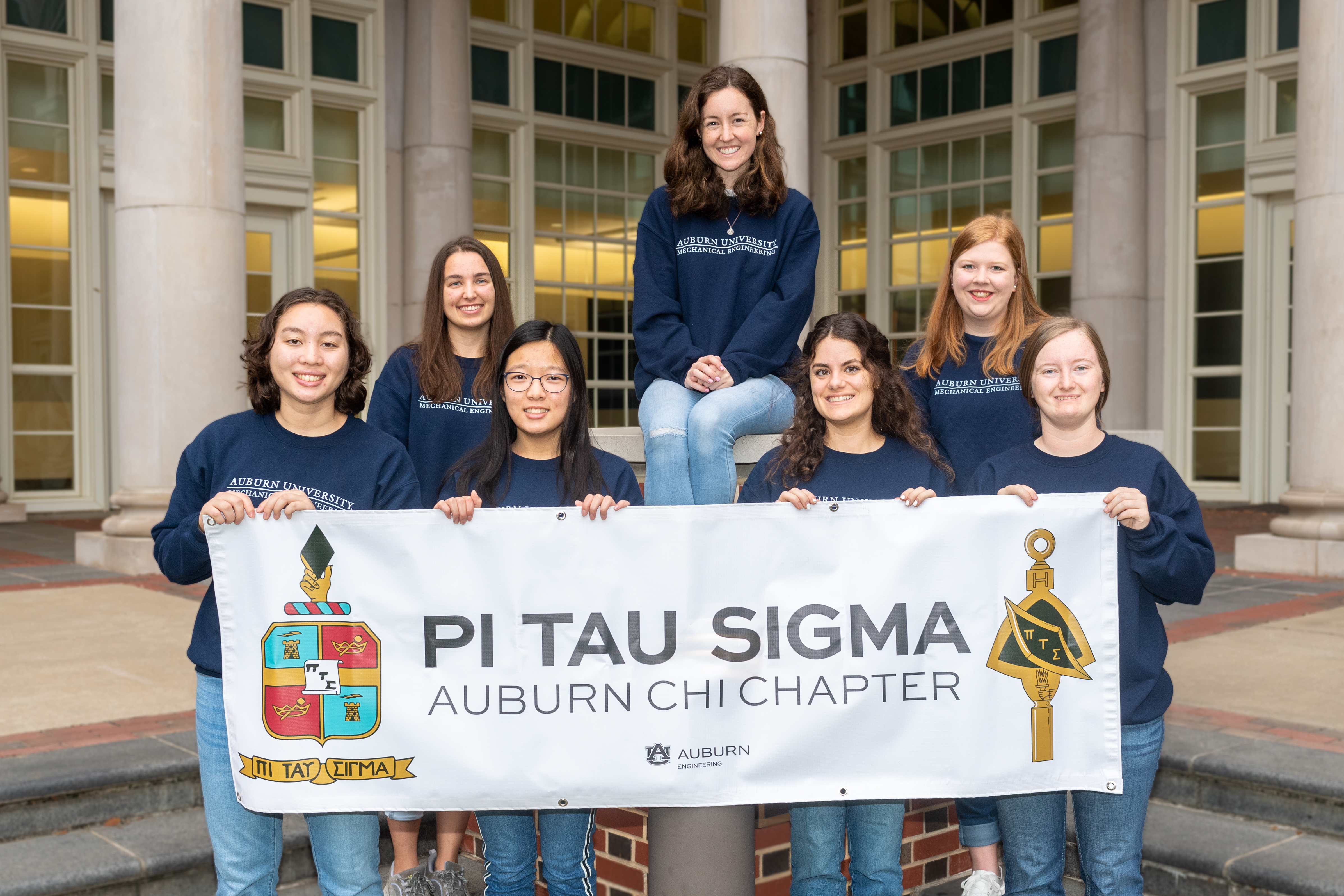 Auburn Chi Officers in Shelby Center Courtyard
