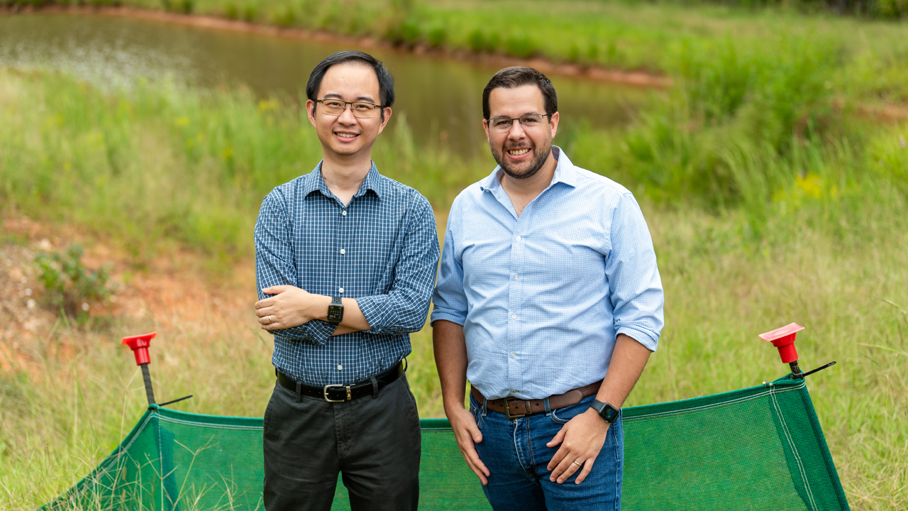 Shiqiang Zou, assistant professor of civil and environmental engineering (CEE) and Michael Perez, associate professor in CEE, are collaborating with the University of South Alabama on a three-year, $1.3 million project to upgrade geotextiles to filter excessive nutrients from stormwater runoff into the Gulf Coast ecosystem.