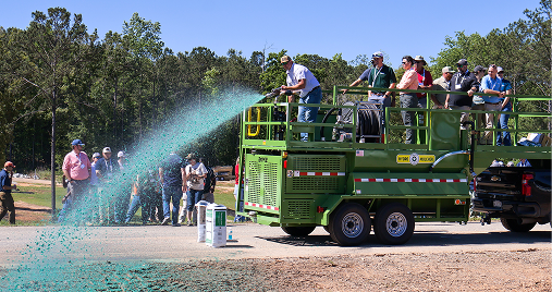 Erosion and sediment control demonstration during a field day