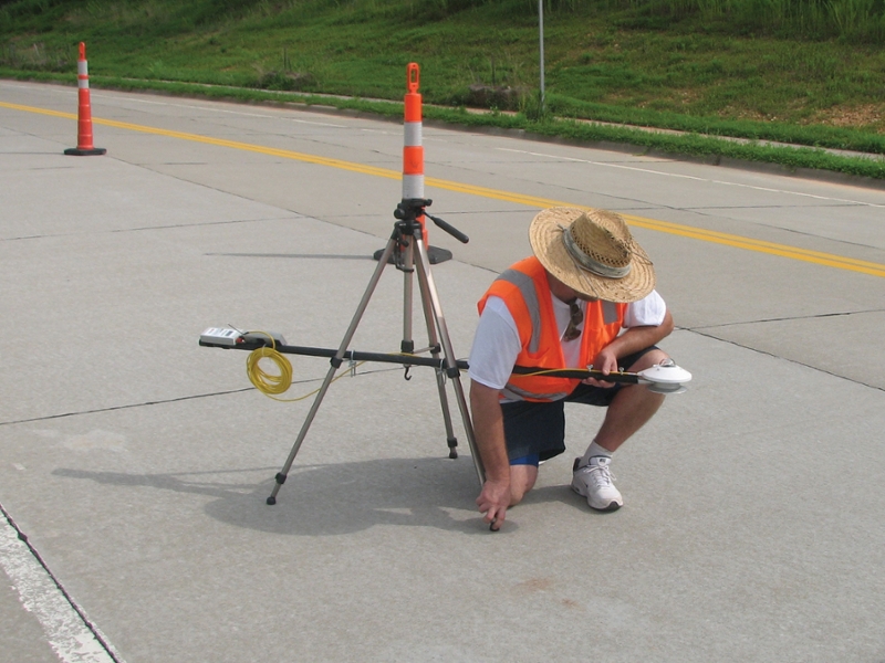 Figure 1: Leveling an Albedometer for Field Testing