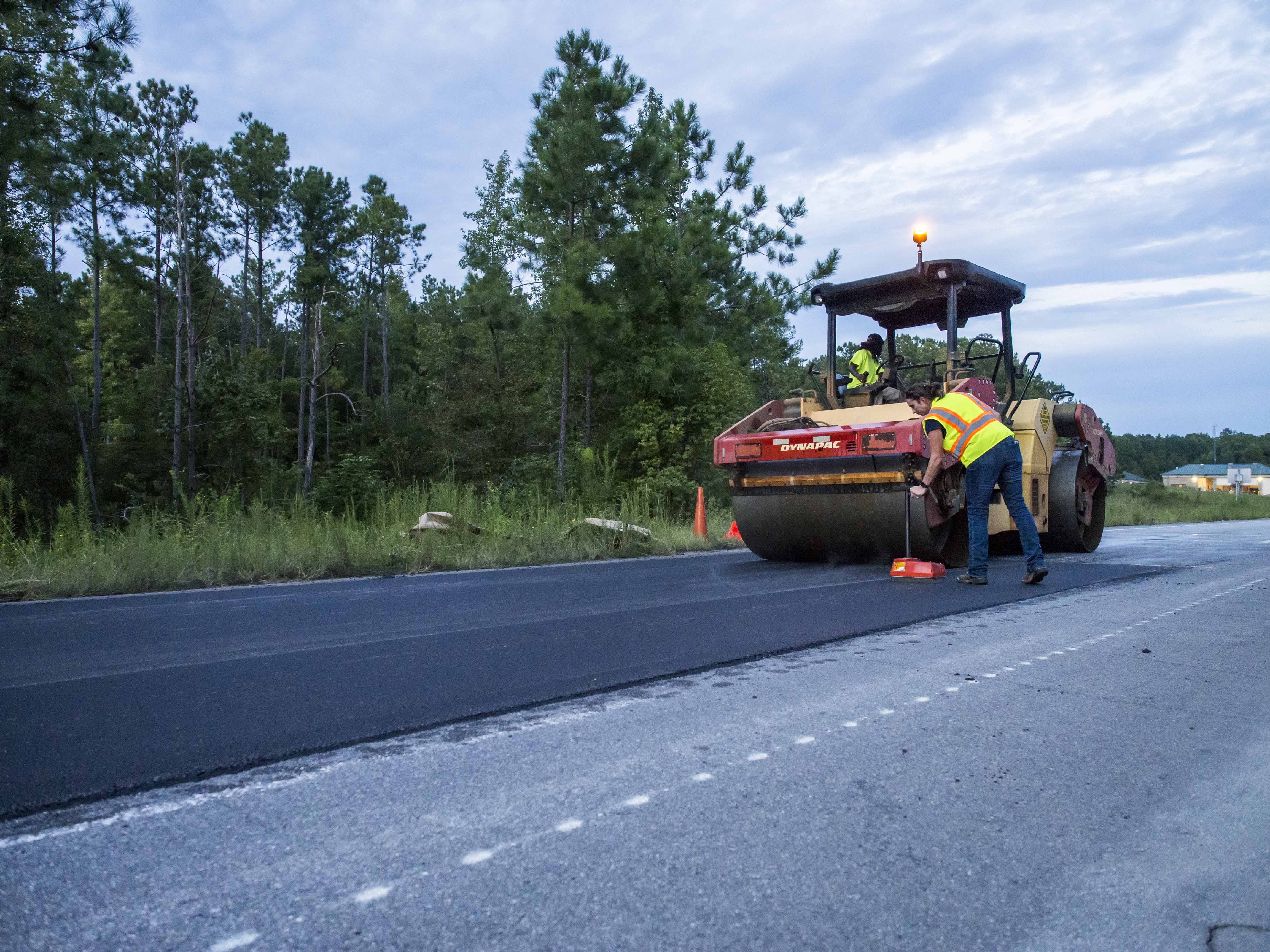 Density is verified on Section N3 during the compaction process.