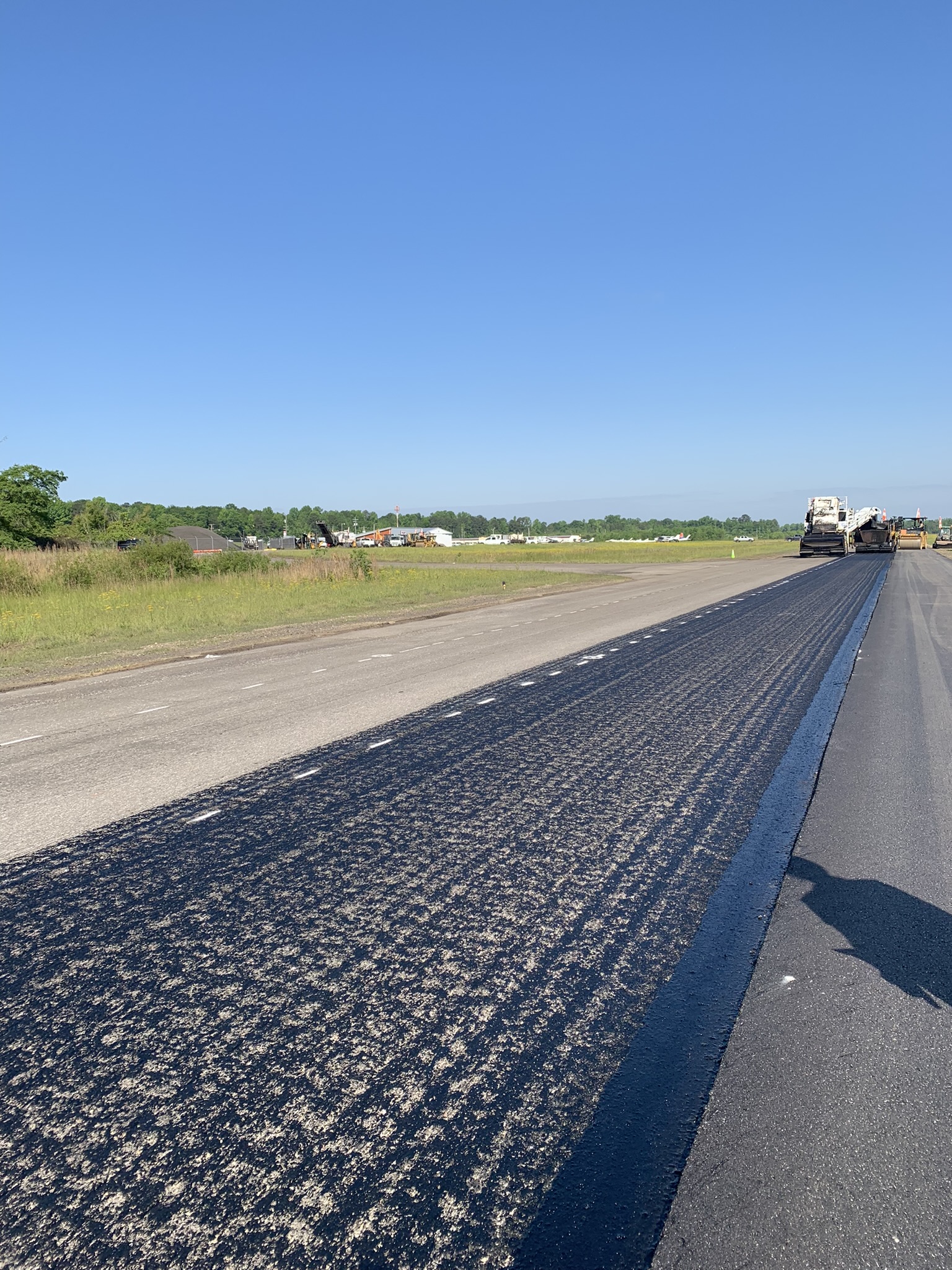 Moton Field Municipal Airport tack coat and VRAM with paving, Tuskegee, AL.