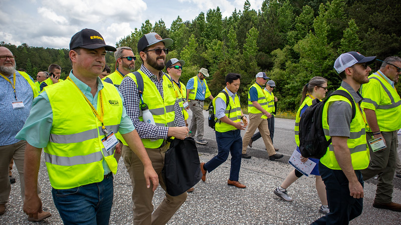 Attendees walking at the NCAT Test Track Conference