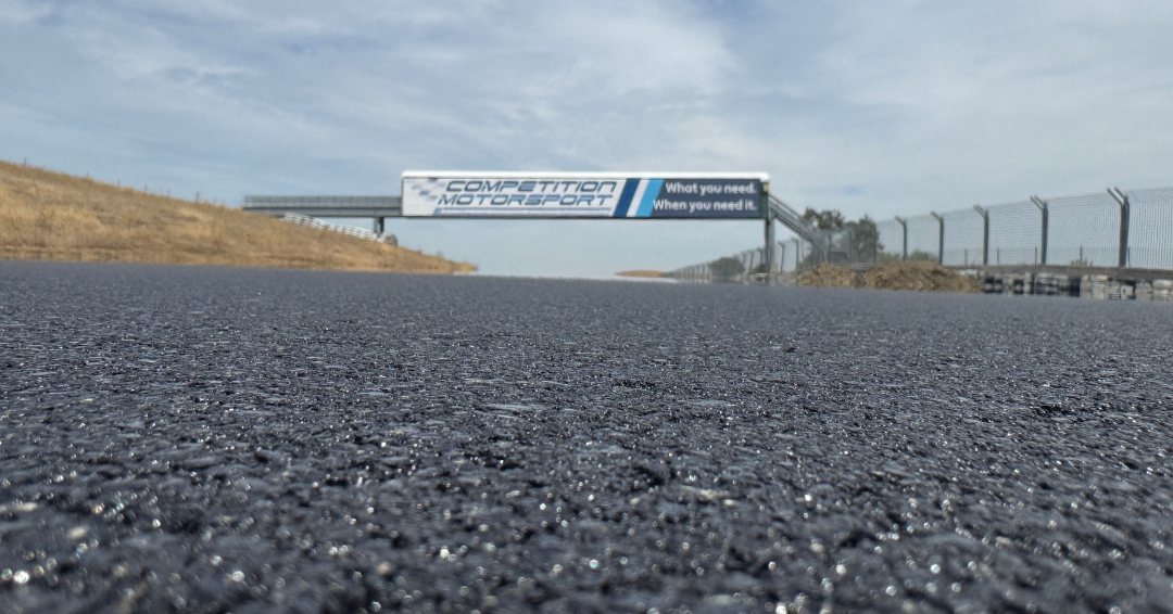 The newly reconstructed East Course at Thunderhill Raceway Park, where NCAT helped develop an asphalt pavement designed to meet the demands of high-speed racing.