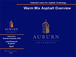 Warm Mix Asphalt