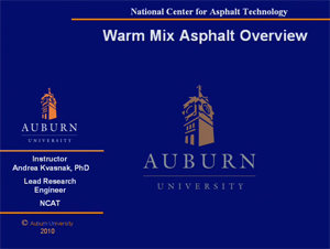 Warm Mix Asphalt
