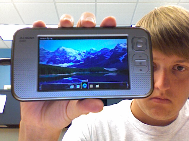Chris Baker holding N800 w/ Android