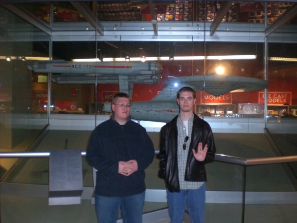 JC and I in front of a model Enterprise