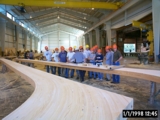 Students discuss beam fabrication
