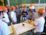 Students discuss timber connectors