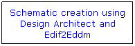 Flowchart: Process: Schematic creation using Design Architect and Edif2Eddm
