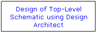 Flowchart: Process: Design of Top-Level Schematic using Design Architect
