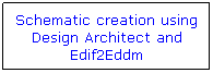 Flowchart: Process: Schematic creation using Design Architect and Edif2Eddm
